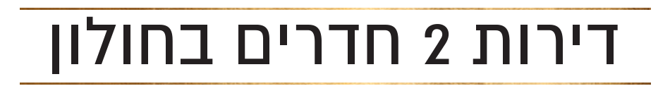 דירות 2 חד בחולון